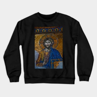 Turkey. Istanbul. Hagia Sophia. Deësis mosaic. Detail. Crewneck Sweatshirt